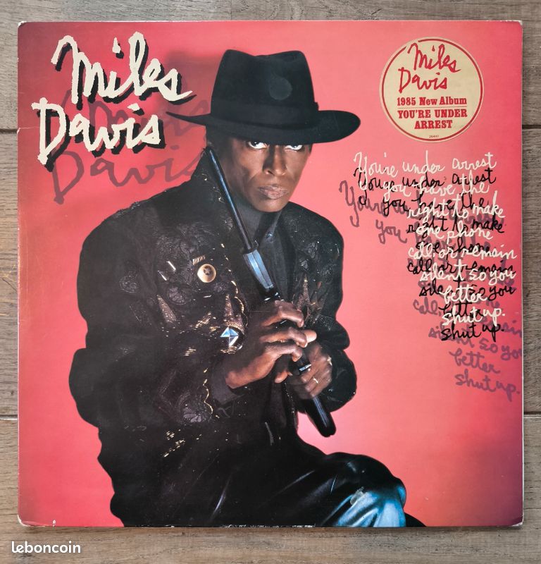 Miles Davis - You're Under Arrest album vinyle 1985 CBS Records CBS 26447 Parfait état (image 1)