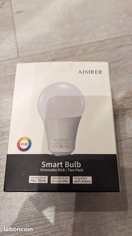 2 Ampoules RGB connectées Google Home Alexa (image 1)