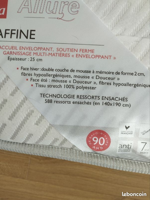 Vend matelas Epeda+sommier (image 3)