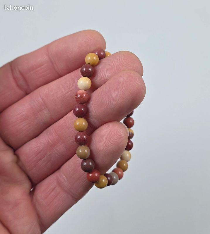 Lot De 30 Perles En Mokaïte Naturelle, 6 Mm, Gemme Pour Bijoux, Neuf