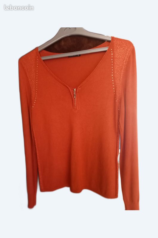 Bréal Pull Orange Femme Pull Femme Breal Vêtements