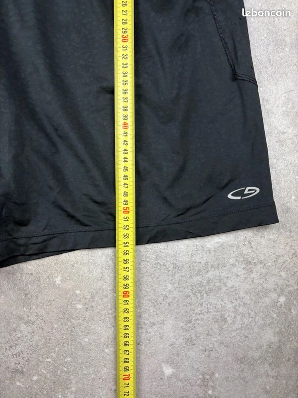 Champion short de sport avec poches noir duodry + homme taille XL running training #U2403 (image 9)
