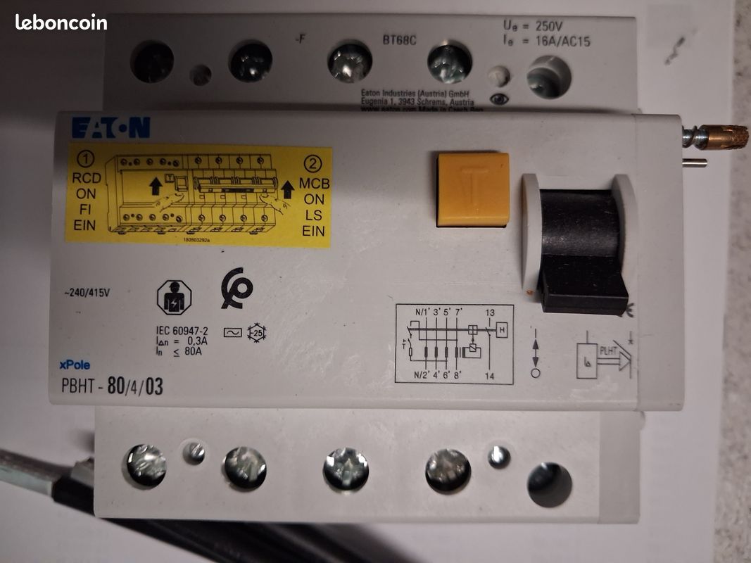 Interrupteur différentiel 4x80A 30mA type AC (image 2)