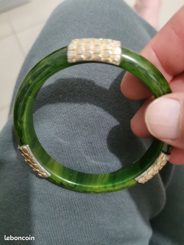 Bracelet jonc Fossil Vintage Twists acier doré