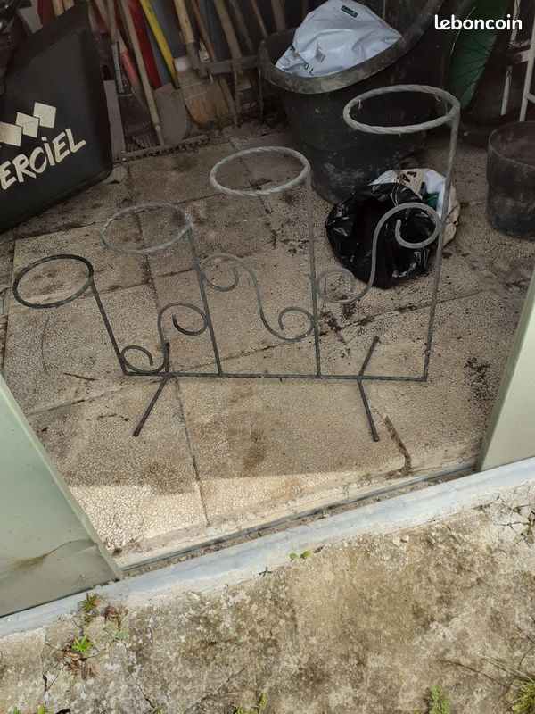 Porte-plantes vintage fer forgé (image 2)