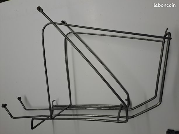 Ancien porte bagage arrière en tôle pliée années 30 - vélo