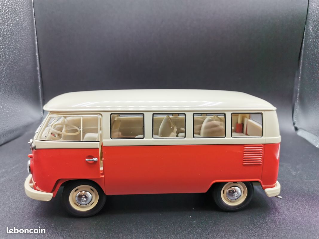 Voiture miniature VOLKSWAGEN T1 BUS 1963 ORANGE ET BEIGE Collection