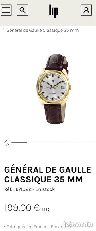Montre LIP Charles de Gaulle (image 1)