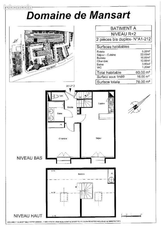 Appartement 2 pièces 60 m² · à Blois · 60 m² · 585 €