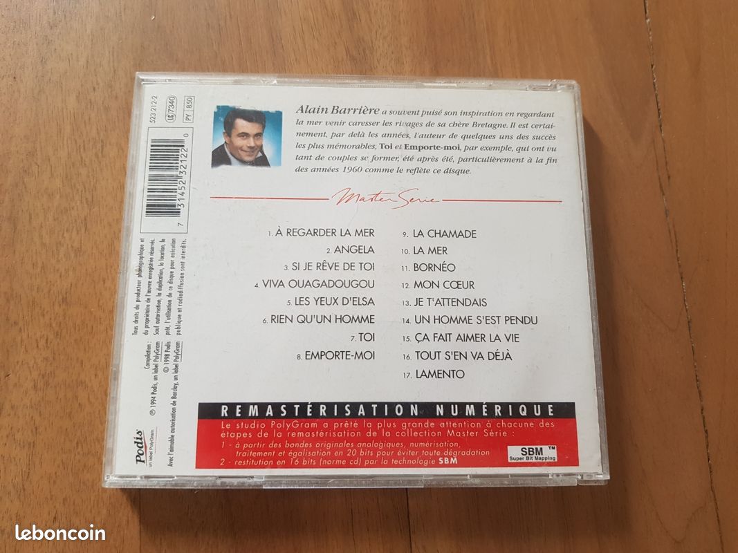 CD Alain Barrière Master Serie (image 2)