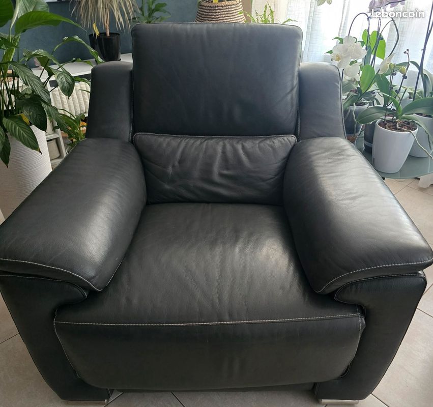 Fauteuil cuir relax électrique (image 2)