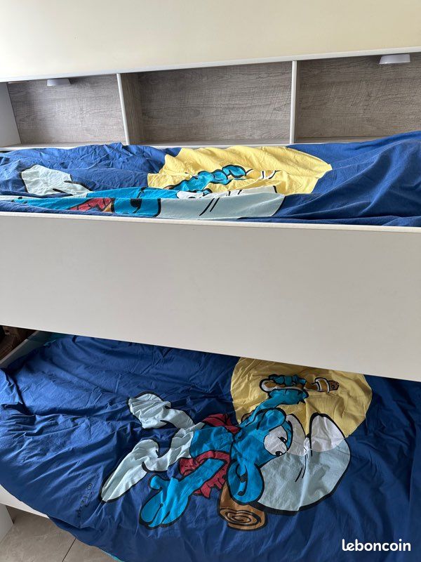Lit super-posé enfants 90-200 sans matelas (image 4)