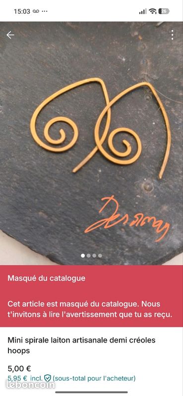 Bijoux boucles d'oreilles en laiton naturel fabriqué dans la stratégie avec l'embout on voit rapide aux enveloppes plus le protéger professionnel (image 1)