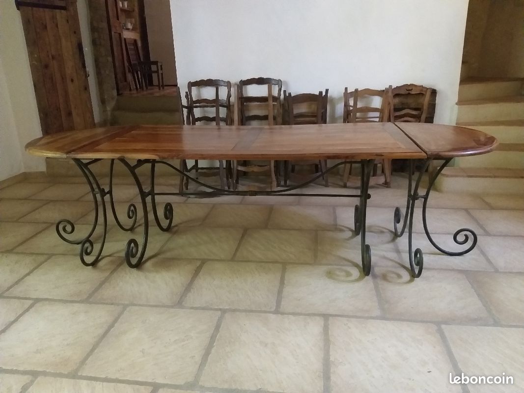 Table et 2 consoles 180/270x90 H75 (image 1)