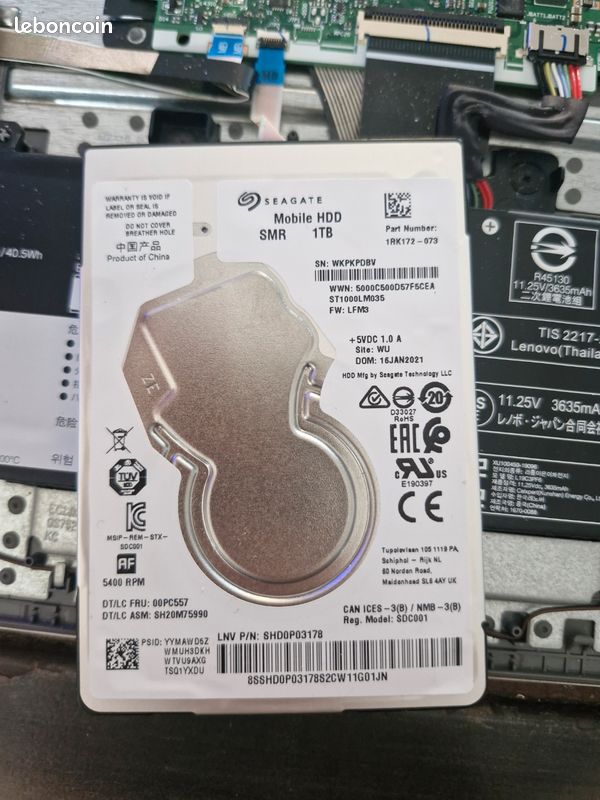 Disque Dur Interne Seagate 1To (ST1000LM035), 2.5 Pouces, SATA III, Occasion