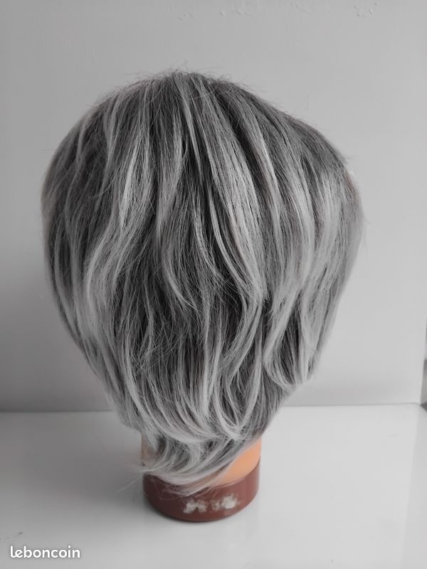 Perruque Femme Grise Cheveux Lisses - Modèle MAIA 51 - Bonnet Moyen - Neuf Avec étiquette