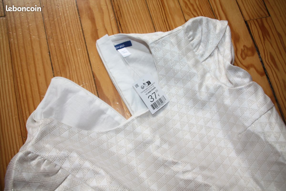 Robe Blanche Robe Fille 14 Ans Okaidi Robe 14 Ans Dorée Fête Neuve