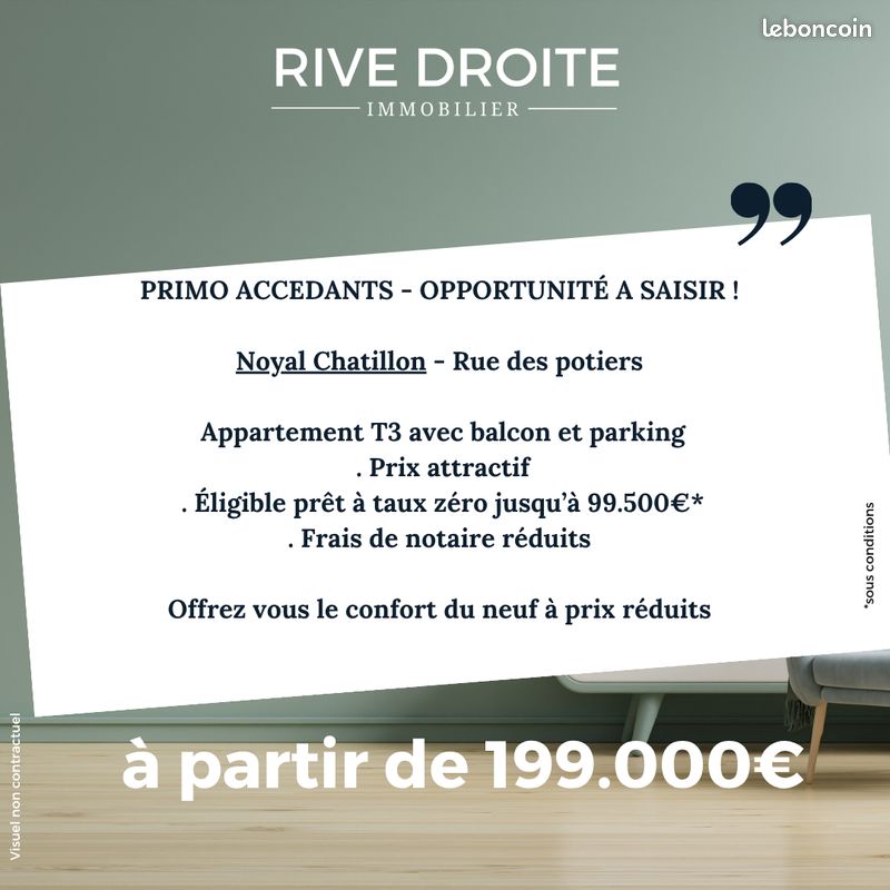 Appartement 3 pièces 56 m² · à Noyal-Châtillon-sur-Seiche · 56 m² · 199 000 €
