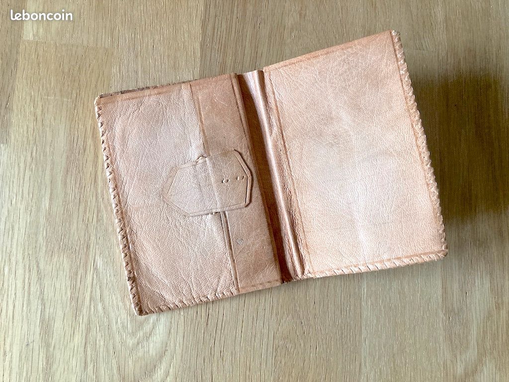 Portefeuilles cuir artisanat africain Afrique Cameroun Dahomey Bénin années 70 (image 4)
