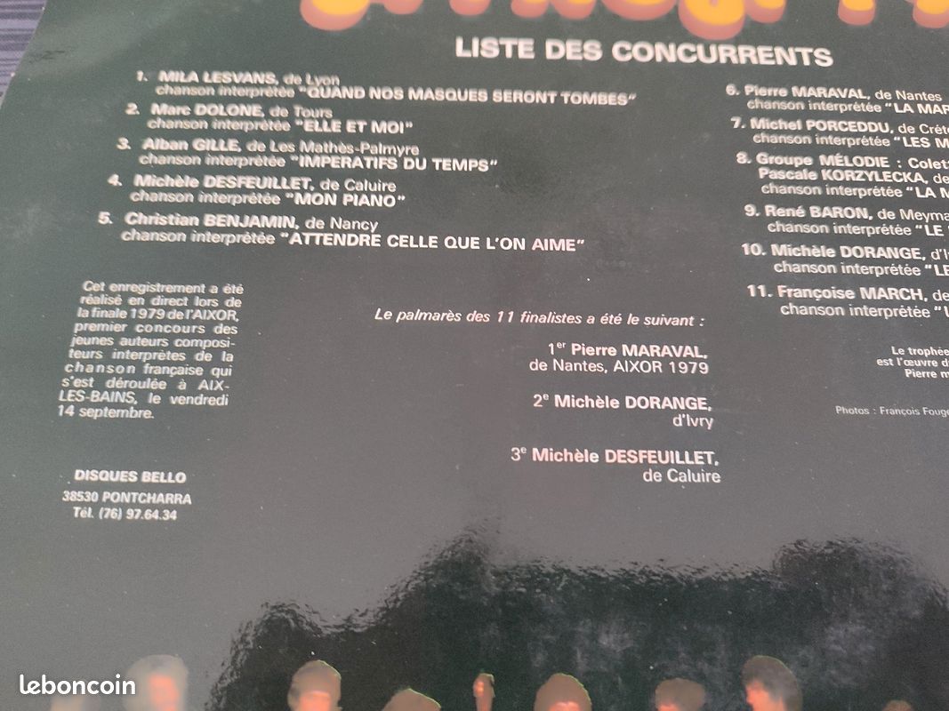 Disque Vinyl vintage - Aix'Or, finale 1979 (image 7)