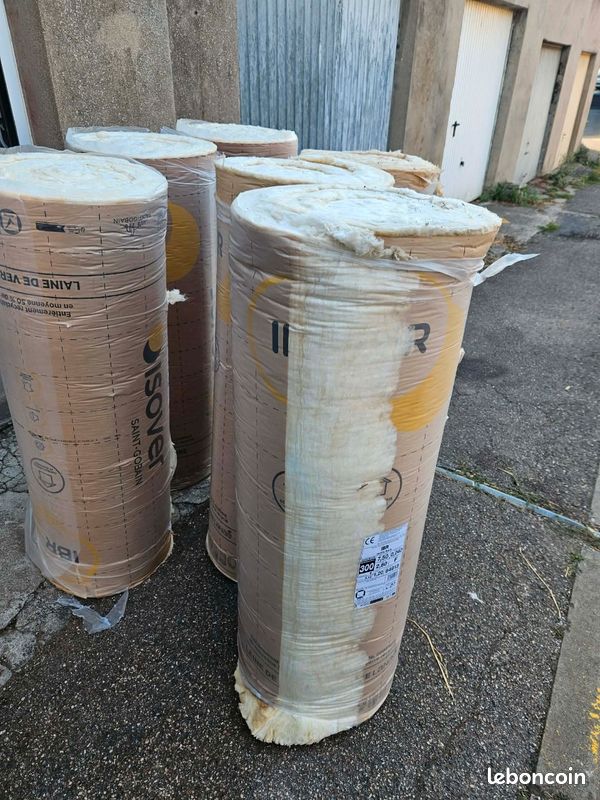 6 rouleaux laine de verre ISOVER IBR 300mm -200 euros (image 1)