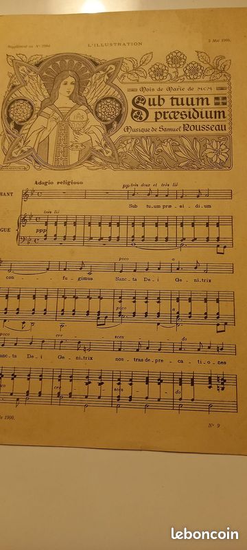 Musique Partitions Supplément musical de l'illustration époque 1900 (image 2)