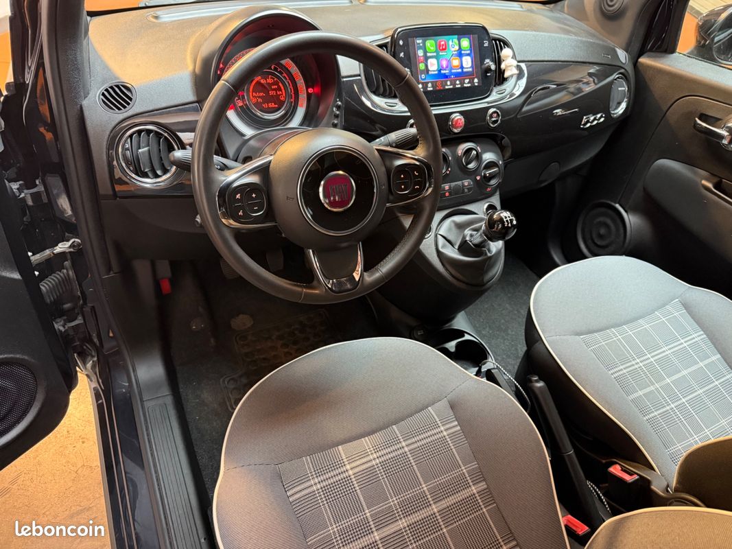 FIAT 500 1.2 70 LOUNGE / APPLECARPLAY / RÉGULATEUR - LIMITEUR DE VITESSE / RADAR DE RECUl (image 23)
