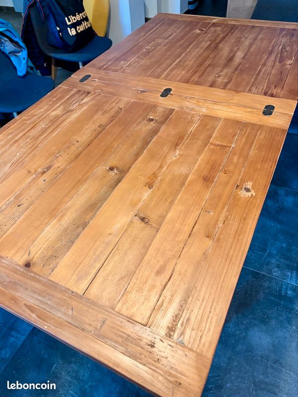 Table en bois pliante 90x90 et 180x90 (image 2)