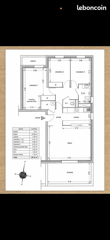 Appartement 4 pièces 80 m² · à Marseille · 80 m² · 345 000 €
