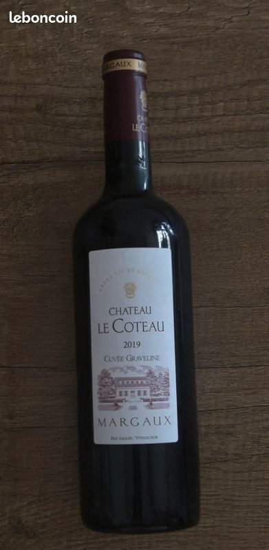 Vin rouge Bordeaux Chateau Le Coteau 2019 Margaux (image 1)