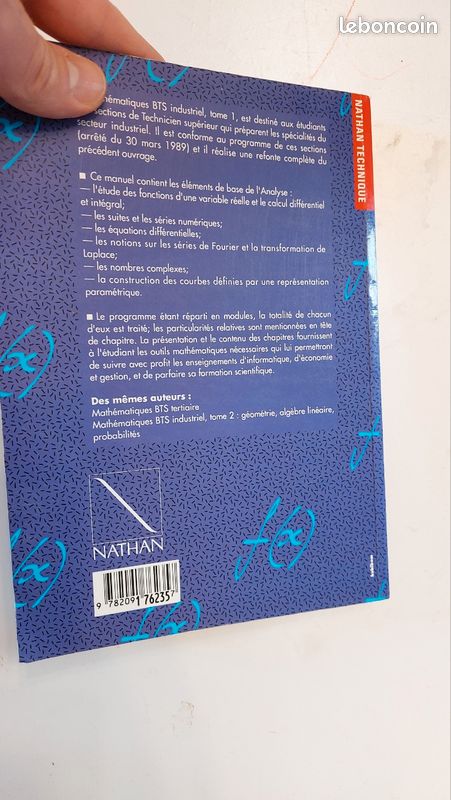 Livre de Mathématiques BTS Bac+2 P.Faure J.D. Astier B. Bouchon (image 4)