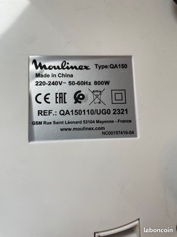 Robot pâtissier Moulinex QA150 – Très bon état – Fabriqué 2023 (image 4)