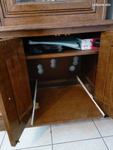 Buffet bibliotheque chene massif (image 4)