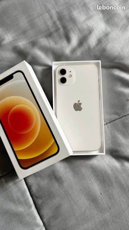 Iphone 12 blanc d’occasion avec garantie (image 1)