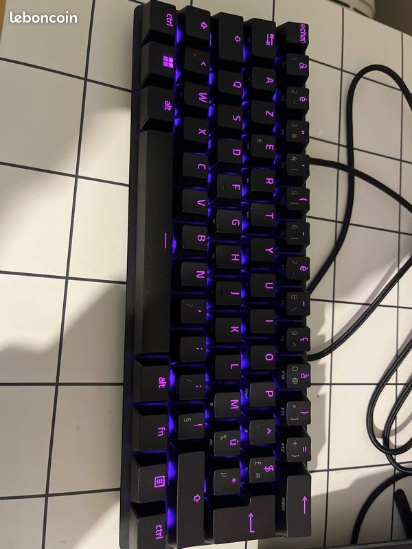 CLAVIER DE JEU Razer Huntsman Mini Petit Blanc Mercury - Clicky Optique