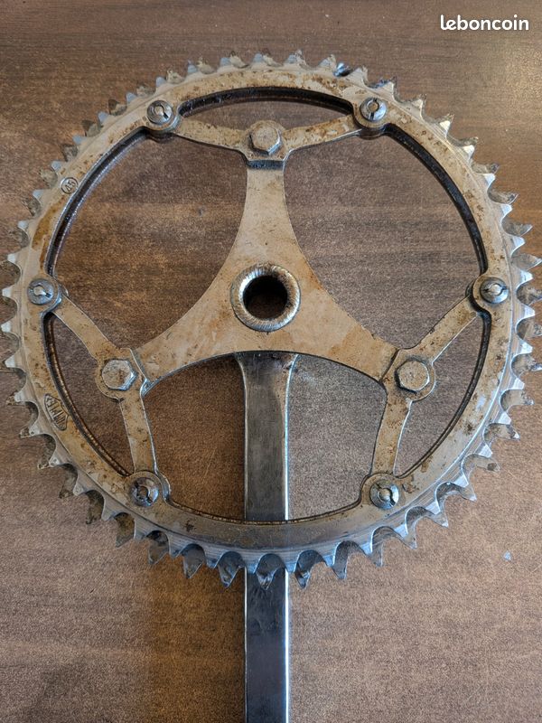 Double Plateau Acier SIMPLEX 50/46 Dents – Pédalier Vélo Course – Occasion