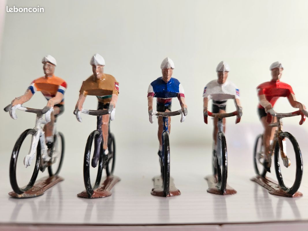 Figurine Vintage Cycliste Tour De France En Aluminium (N°9) - Fabrication Française