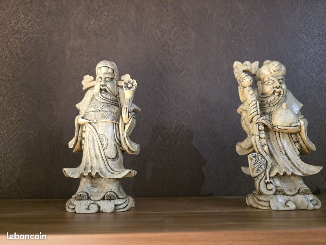Lot de 3 statuettes vietnamiennes – Sagesse & décoration zen (image 8)