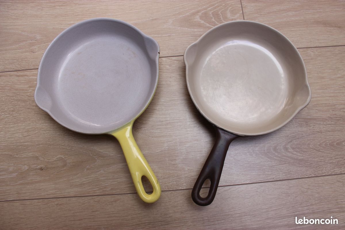 Vintage Cast Iron Casseroles from Le Creuset, France, 1970s, Set of 6 for sale at