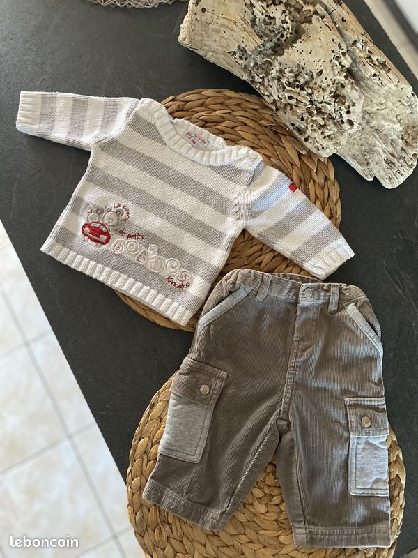 Pantalon Bébé Garçon Petit Bateau | Molleton Coton 100% | Confort Max | Ceinture Élastiquée | Taille Mi-Haute