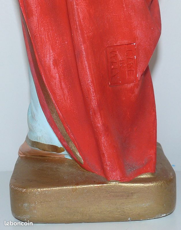 Statuette Religieuse Ancienne et rare de Saint-Paul hauteur 33cm (image 6)