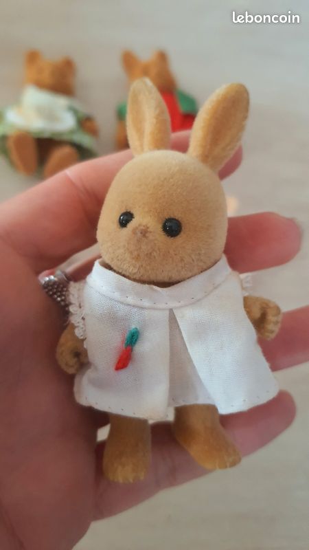 Figurine Les Petits Malins Sylvanians Families Singe Skieur Vintage Bandai A-44