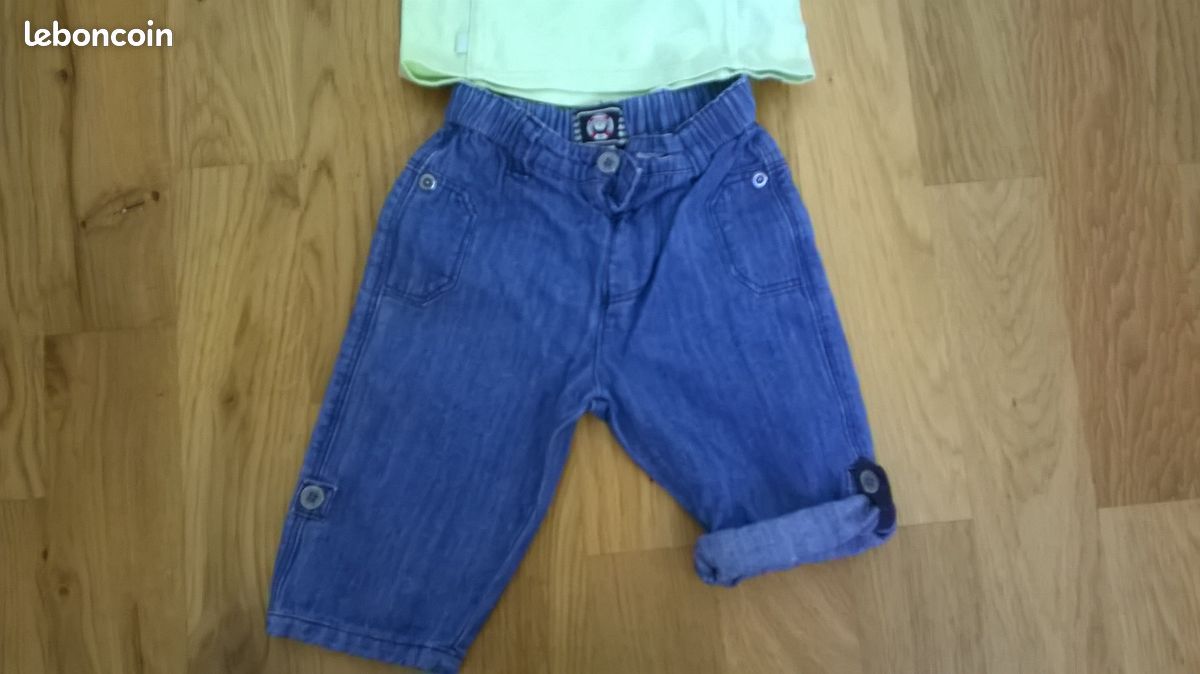 Pantalon / bermuda "Elle est où la mer" 3 mois KAP (image 1)