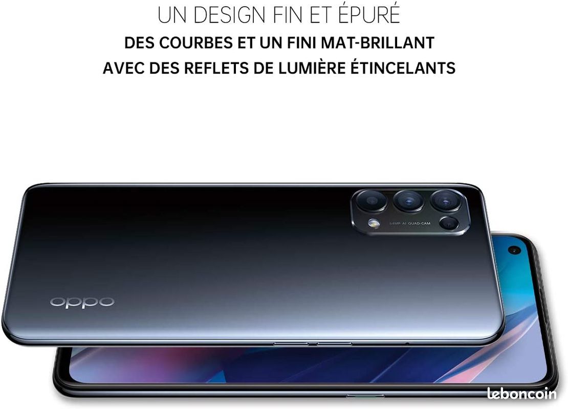 Smartphone Oppo Find X3 Lite 5G - 128 Go / 8 Go RAM - Double SIM - Argent - Excellent état