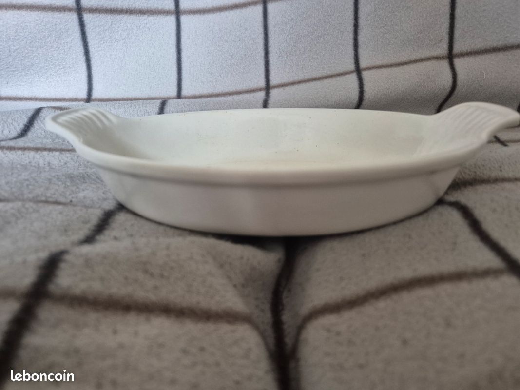 Plat à Gratin Le Creuset Fonte émaillée Blanc N°24 - Forme Ovale - Occasion