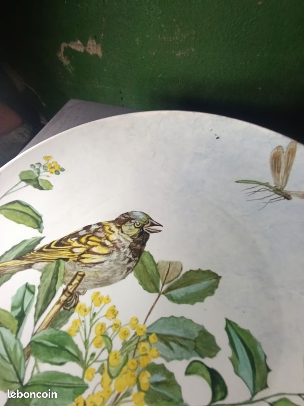 Terre de fer Creil Montereau 1880 plat à l'oiseau (image 2)