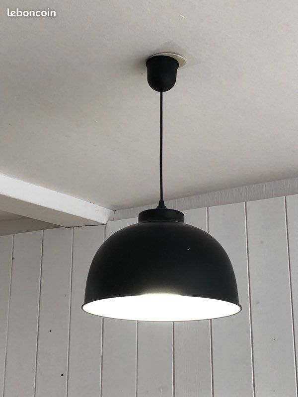 Suspension dome métal noir mat COREP Little Dock D.31 cm (image 2)