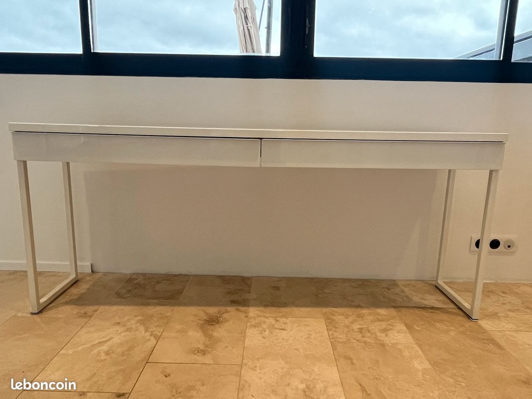 Console / bureau IKEA BESTÅ BURS – blanc laqué – 180 x 40 cm (image 2)