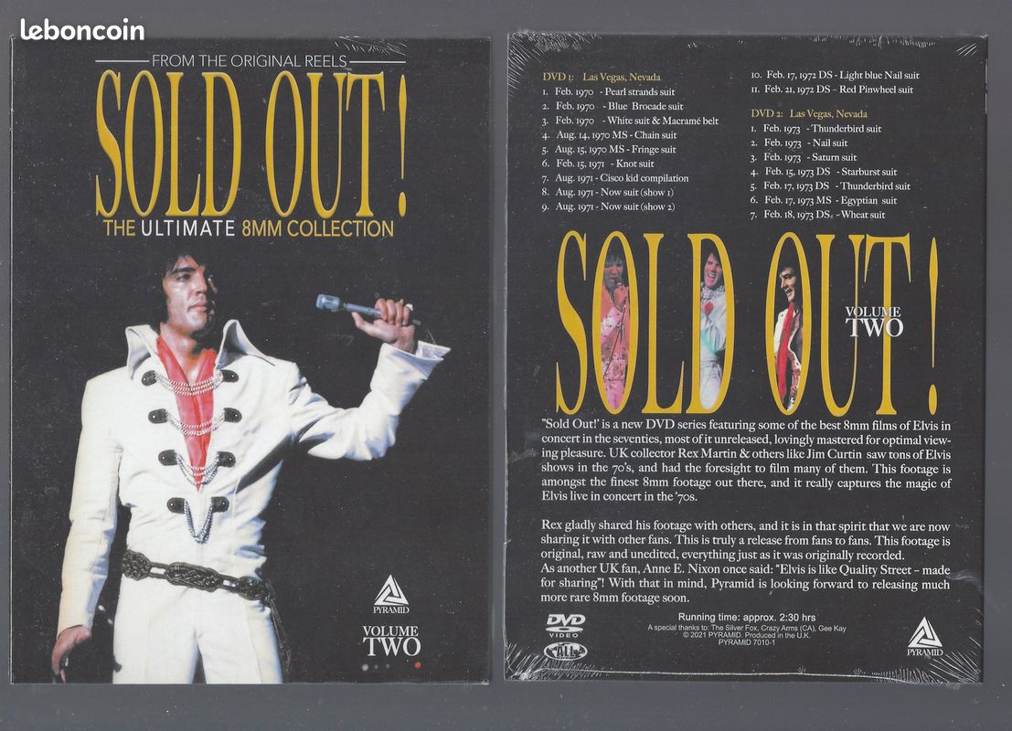 Elvis presley sold out vol 1 Newly Restored au vol 20 deluxe digipack 40 dvd discs originaux +45 heures de concerts avec son direct Label Pyramid Collection complète sous blister ultra méga rare (image 4)