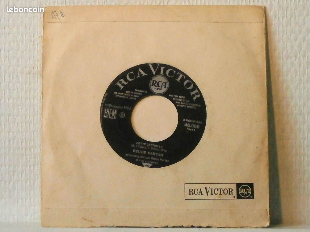 SYLVIE VARTAN : CETTE LETTRE LÀ +1 (45 Tours) - JUKEBOX (image 2)